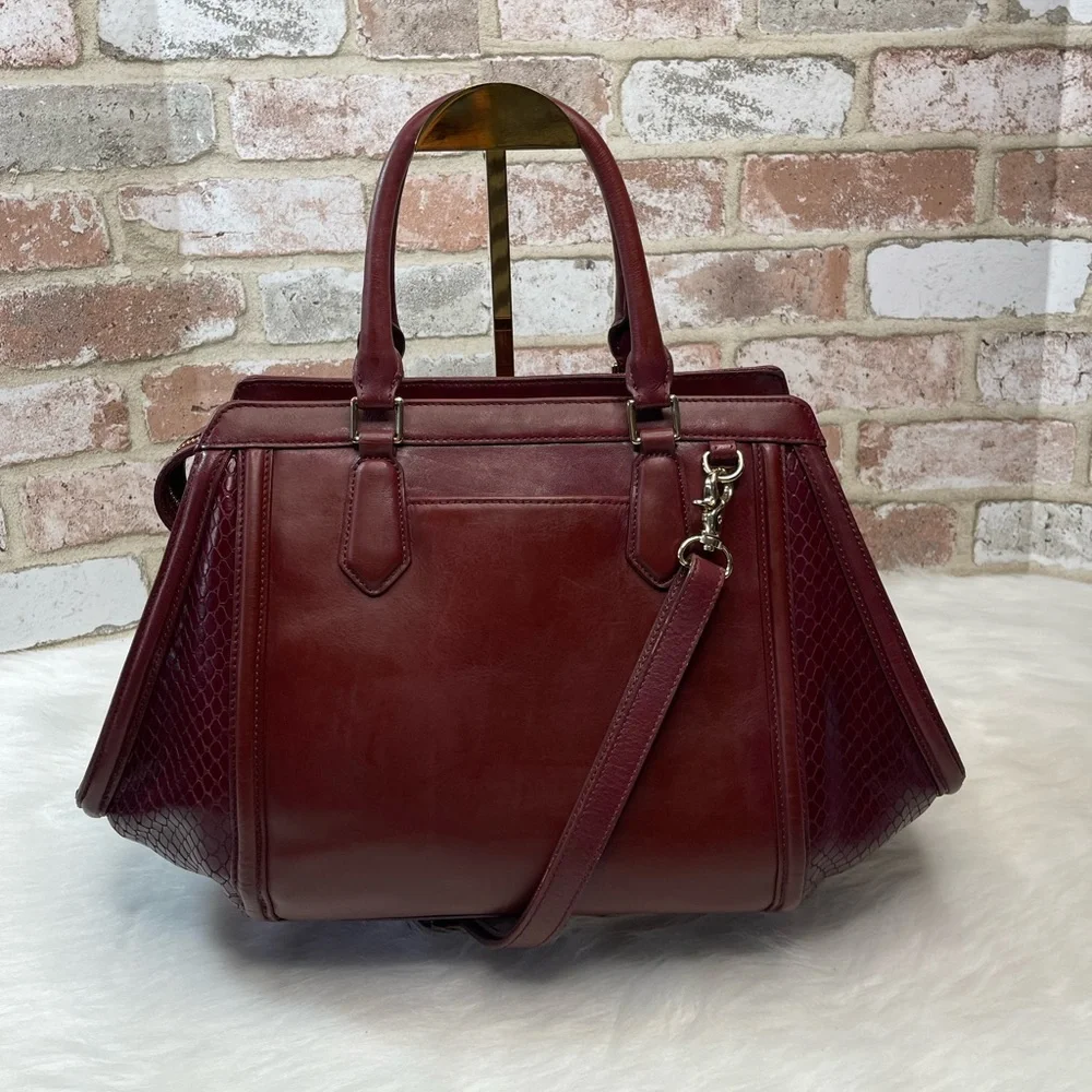 Brahmin Arden Satchel Tart Croc Embossed Leather - Picture 2 of 15
